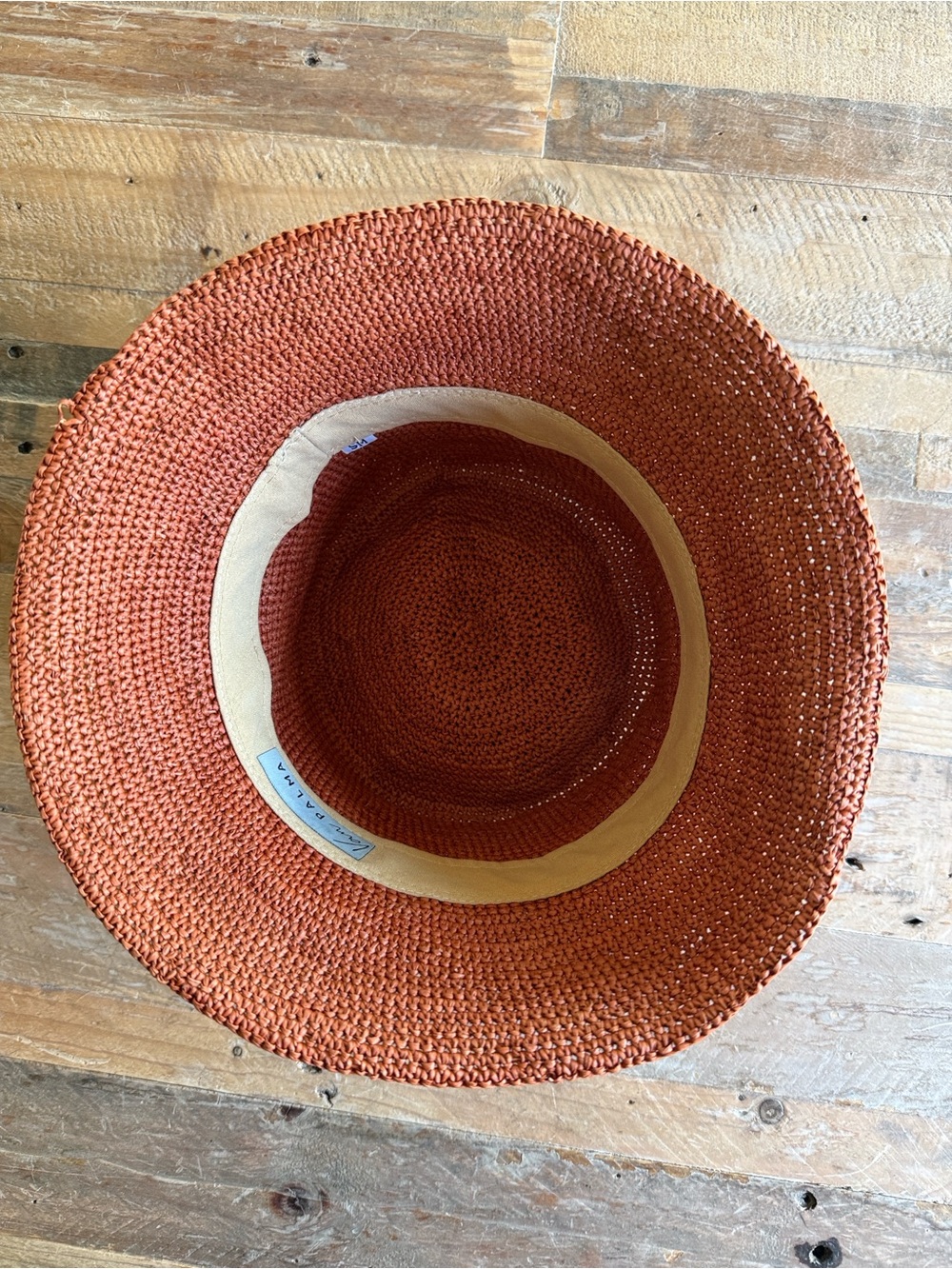 VAN PALMA Gina Straw Bucket Hat In Terra - Picture 4 of 8